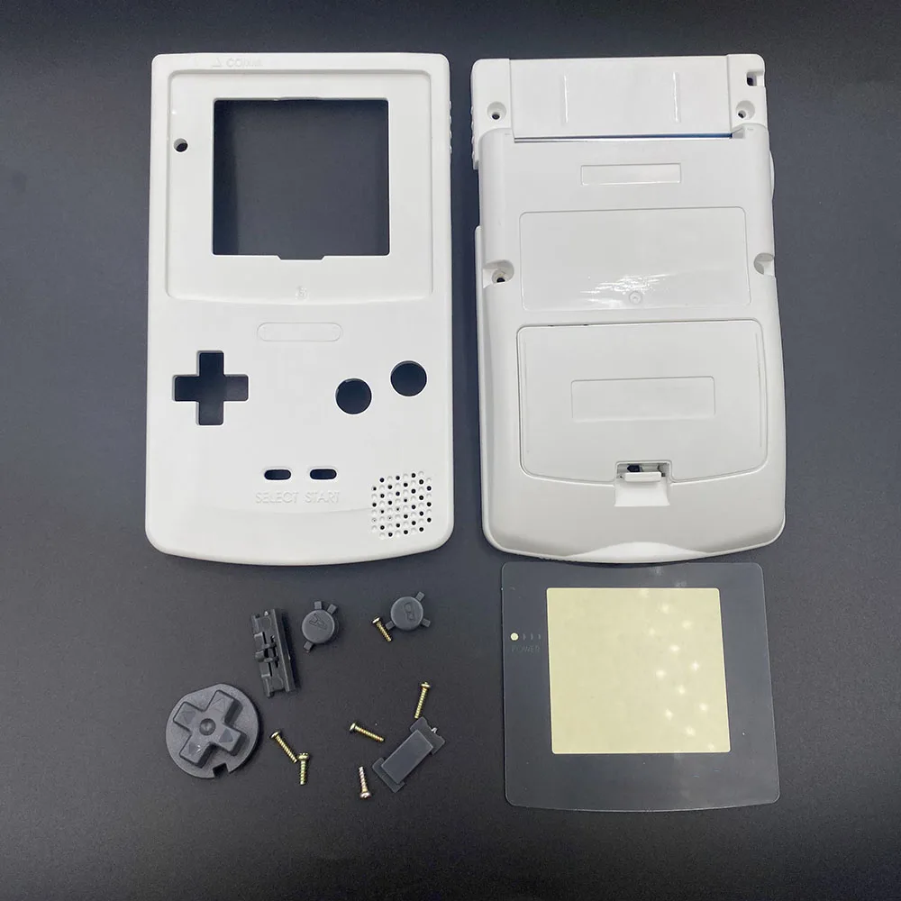 12 комплектов для игрового мальчика Gameboy цветной чехол Корпус обложка кожа для GBC - Цвет: White