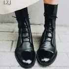 Ботинки женские из натуральной кожи, на шнуровке, осень 2020
