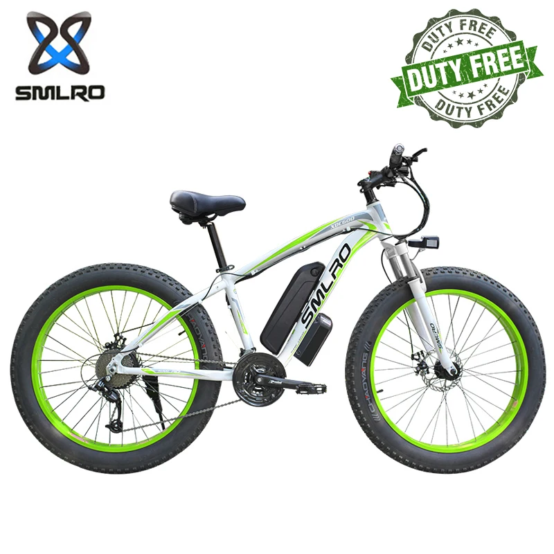 

Электрический фэтбайк SMLRO XDC600c для взрослых, 26*4,0 дюйма, 350 Вт, 48 В, 15 Ач, 21 скорость, Электромобиль, мобильный горный велосипед, снегоход