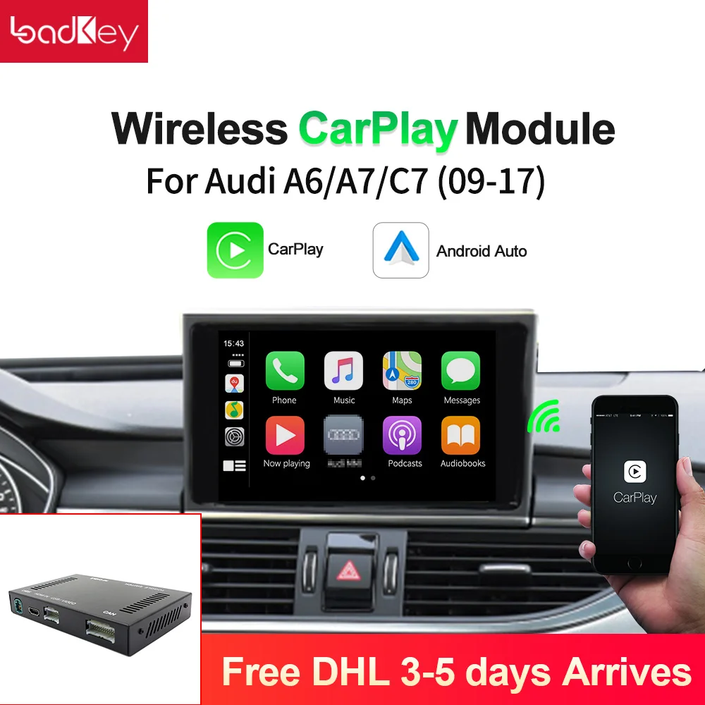 

LoadKey Wireless Carplay For Audi Decoder A6 A7( C7) 2010-2016 Original Screen Multimedia Player Apple Carplay & Android Auto