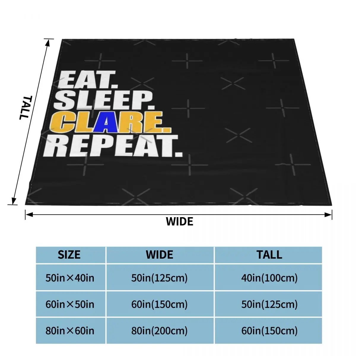 Manta a cuadros de Clare с Ирландией Eat Sleep colcha repetiтор для cama edredones playa mantas r | Дом и сад
