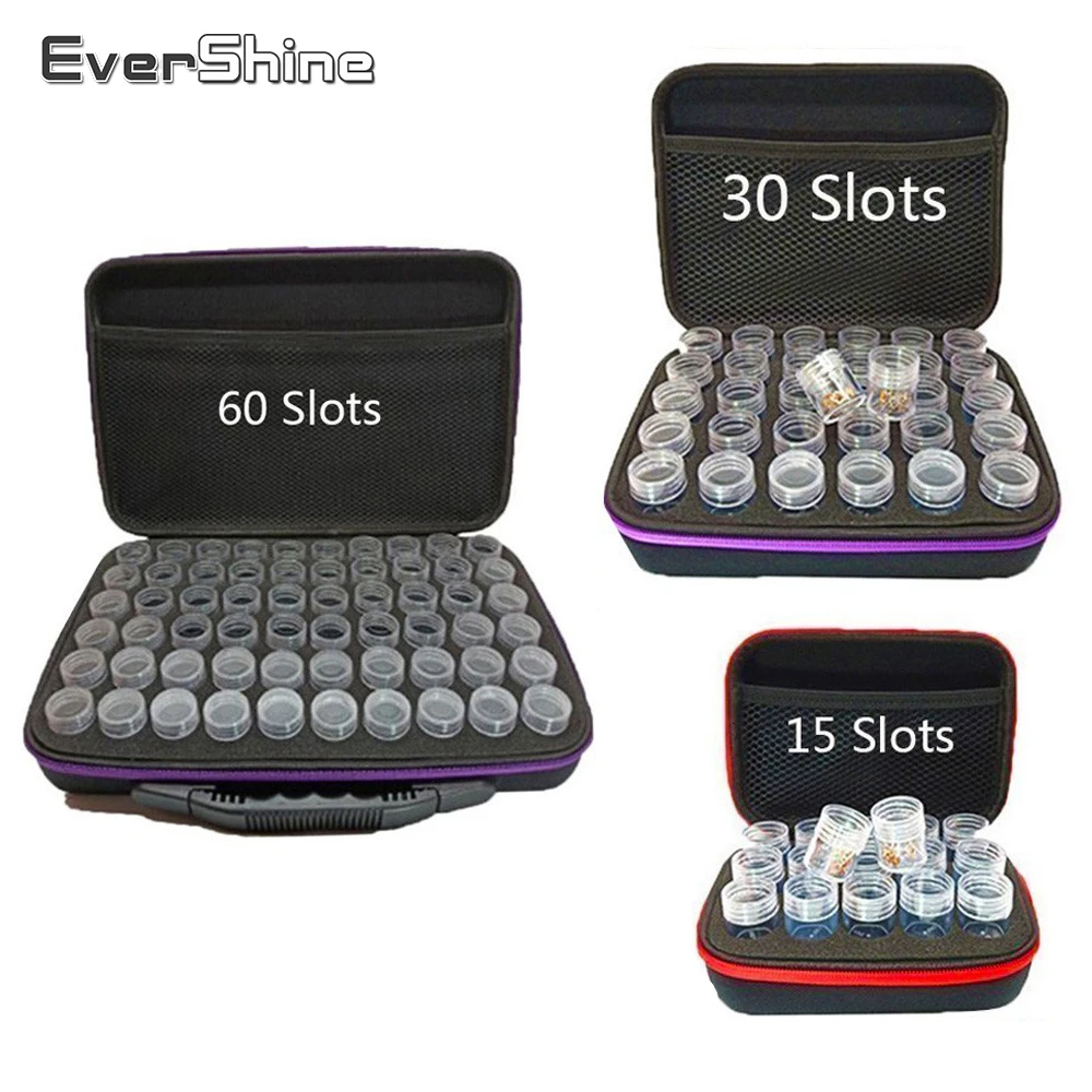 EverShine 15/30/60 слотов инструменты для вышивки картин со стразами аксессуары Алмазная