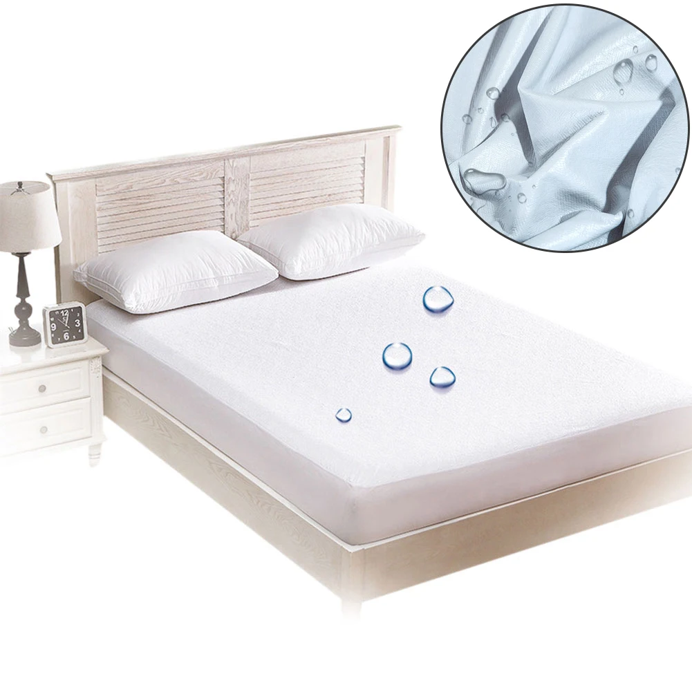 Washable Solid Home Non Slip Bedding Hotel Mildew Resistant Mattress Cover Waterproof Protector Hypoallergenic Elastic Dustproof |