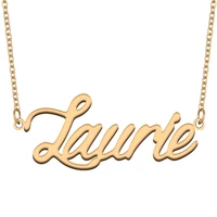 necklace with name laurie for his her family member best friend birthday gifts on christmas mother day valentines day