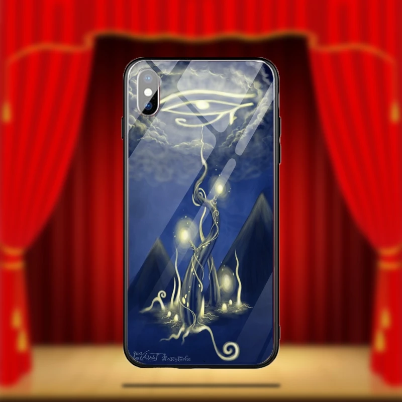 Eye of Horus Ancient Egypt Pyramids - защитные стекла и чехлы для телефонов с изображением древнеегипетских пирамид и глаза Хоруса для iPhone X, XR, XS, 11 Pro Max, 10, 7, 6, 6s, 8 Plus.