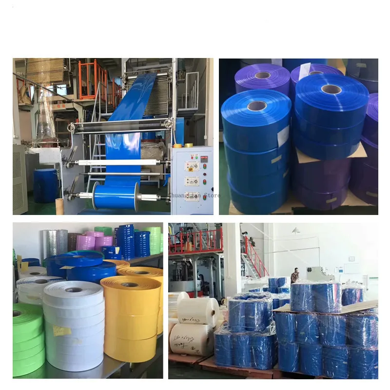 ПВХ термоусадочная трубка 120 мм ширина синий многоцветный усадочный кабельный