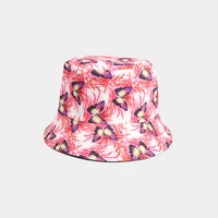 butterfly printing bucket hat cotton double sided panama for girls cartoon hats sunshade fisherman cap 6 colors european style