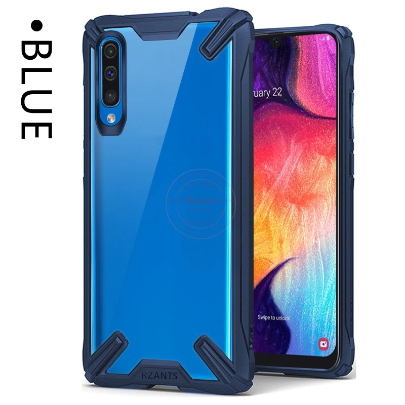 Военный противоударный чехол с подушкой безопасности для samsung Galaxy A50/A50S/A30S прозрачный акриловый+ ТПУ защитный чехол