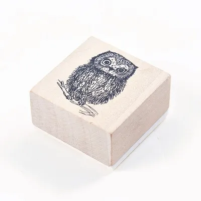 Owl 1 шт. The story in the Wood log резиновая печать милые животные Штампы деревянные прозрачные штампы для скрапбукинга Фотоальбом украшения DIY - Цвет: Owl
