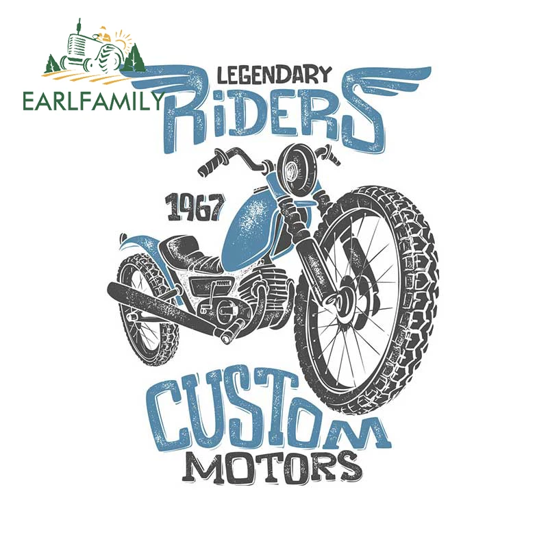 

EARLFAMILY 13 см x 10,2 см, легендарные мотоциклисты 1967, наклейка на заднее лобовое стекло, наклейка на багажник, виниловая мультяшная Автомобильная наклейка s