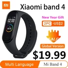 Xiaomi Mi Band 4 оригинальный новейший браслет Xiaomi Miband 4 3 цвета пульсометр фитнес 135 мАч цветной экран Bluetooth Смарт-браслет