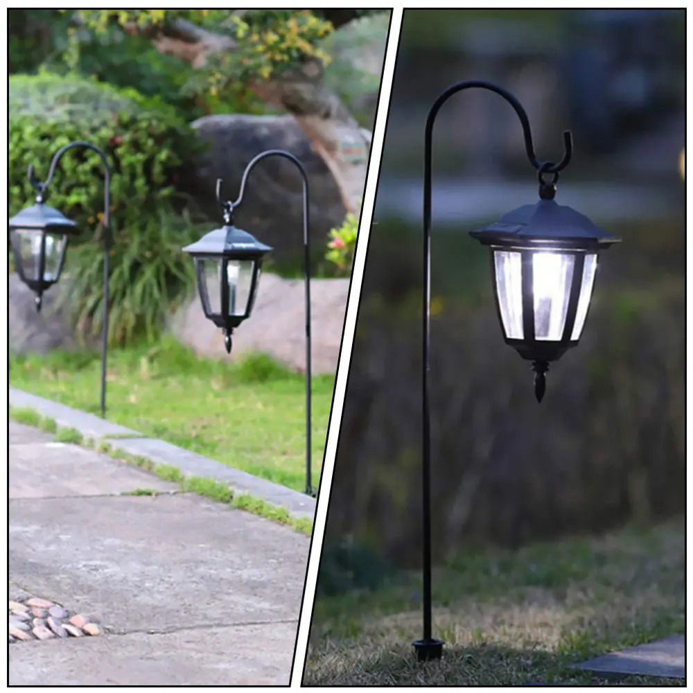 

5pcs Practical Shepherd Hooks Iron Lantern Hangers Multifunctional Garden Hooks