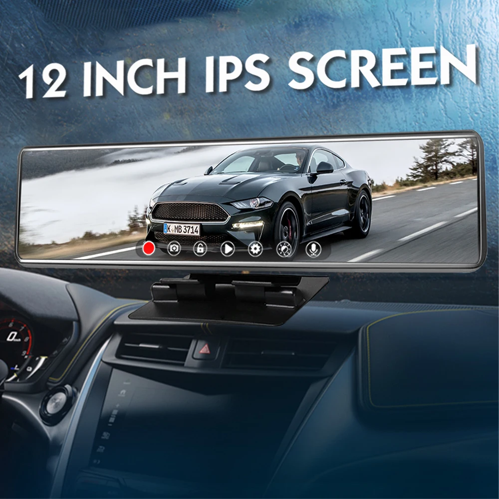 4K Автомобильное зеркало заднего вида с GPS WiFi Автомобильный регистратор 2160P Ultra HD