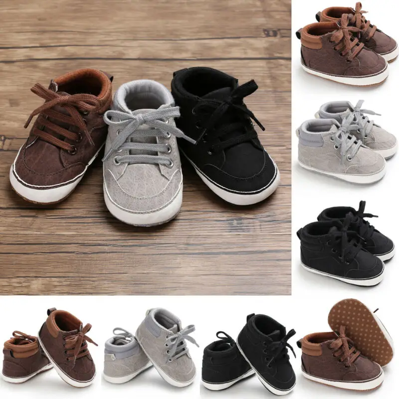 Pudcoco Brand New Style Toddler Infant Shoes Baby Boy Girl Soft Cotton First Walkers Lace-Up Sneakers | Мать и ребенок