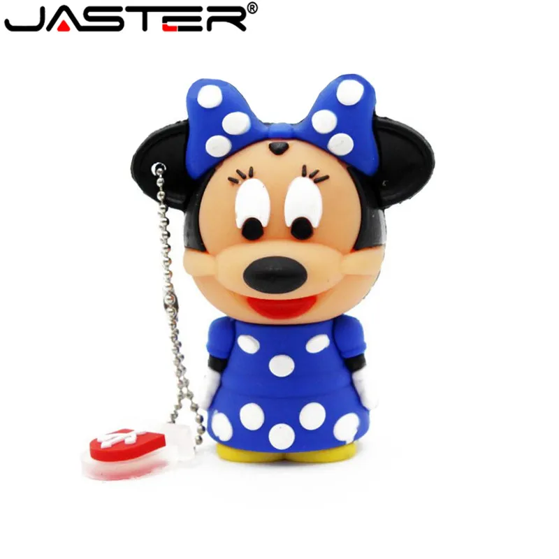 JASTER милый Микки Минни Маус USB флеш-накопитель Флешка 4 ГБ 8 ГБ 16 ГБ USB флешка Внешняя память накопитель 6 цветов