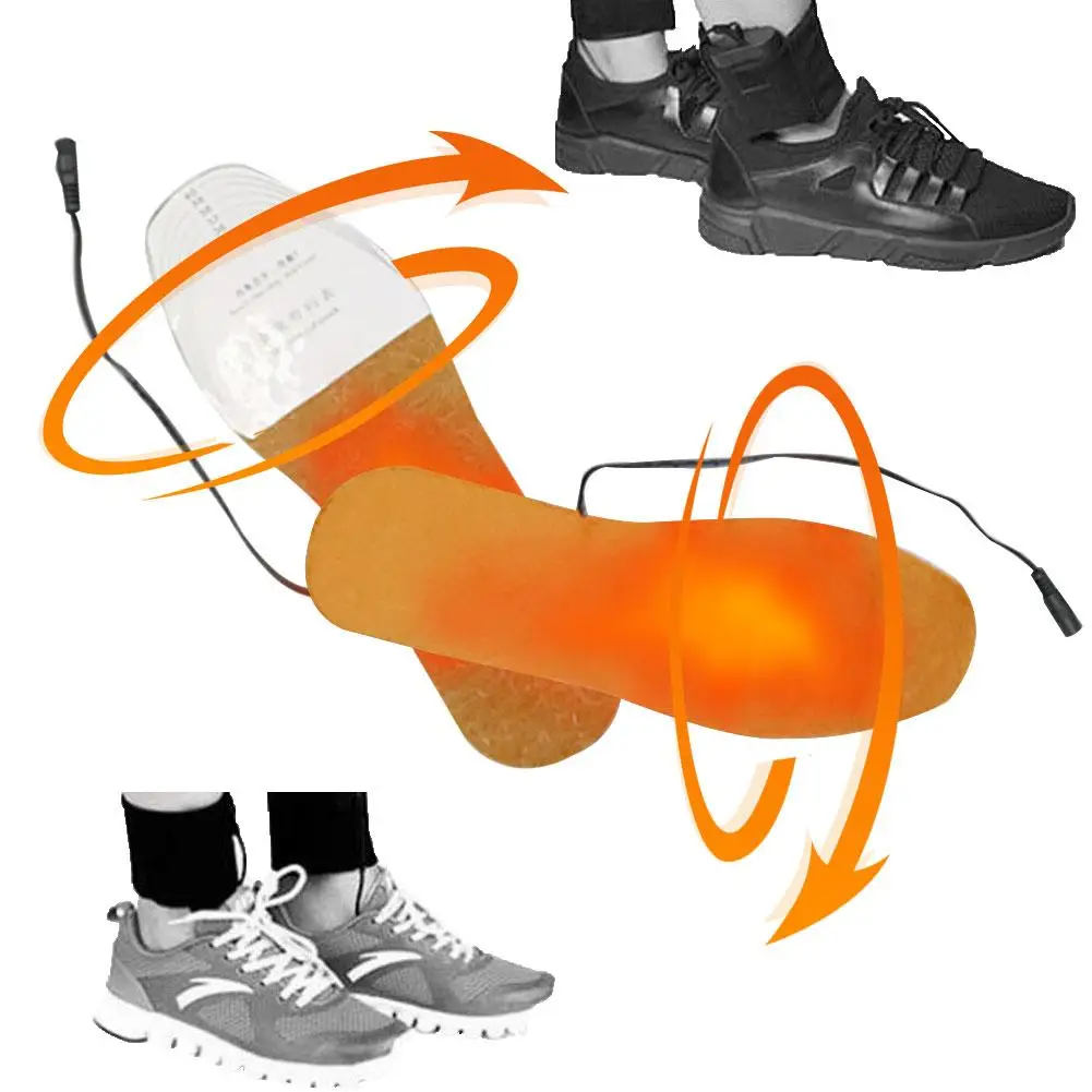 Электрический нагрев USB для мужчин и женщин стельки обуви обогреватель Зимние