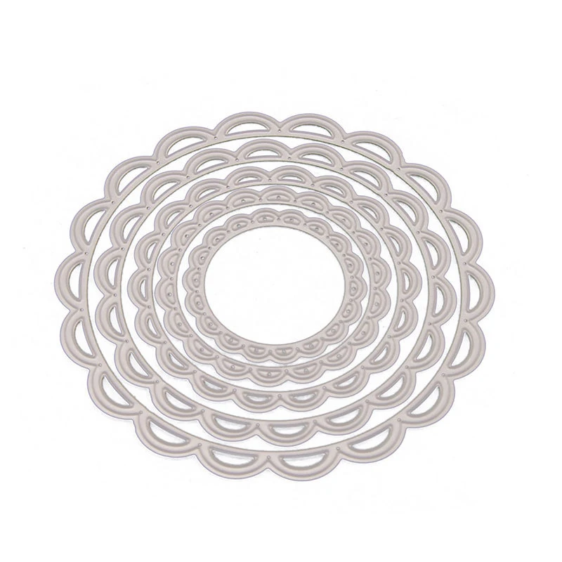 5 шт./компл. пресс-формы с круглыми рамками металлические для скрапбукинга сделай