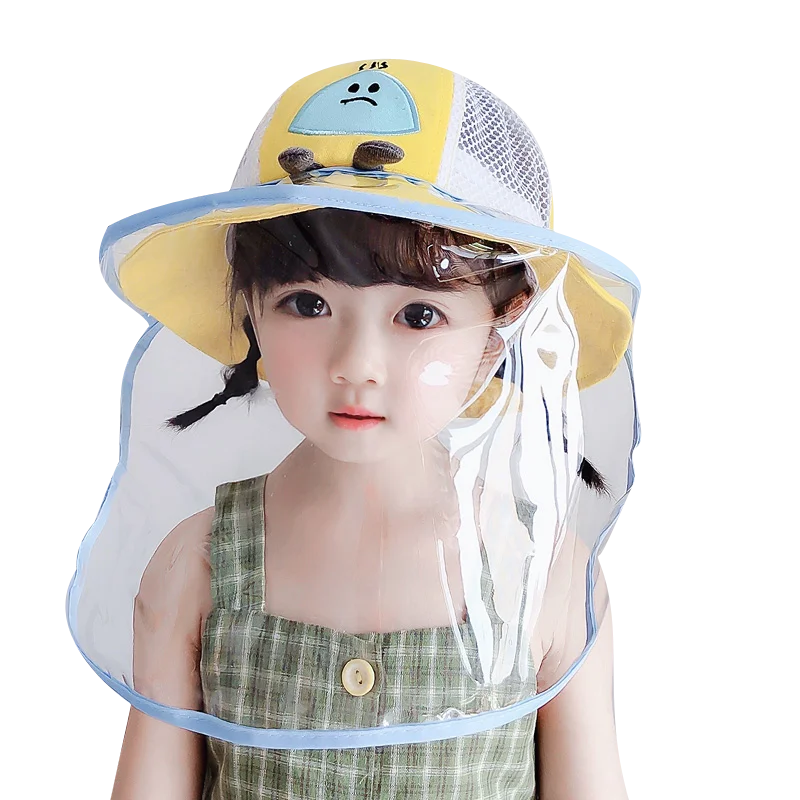 Летняя детская шапка маска для противовирусной защиты лица защита от срыгивания