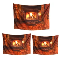 polyester wall hanging tapestry art home decor fireplace pattern blankets for home bedroom porch hangings