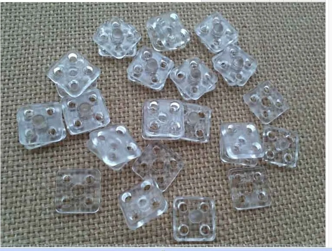 

High Quality Plastic Transparent Underwear Button Square Concealed Button/invisible Press Button Clothing Accessories 100pcs/bag