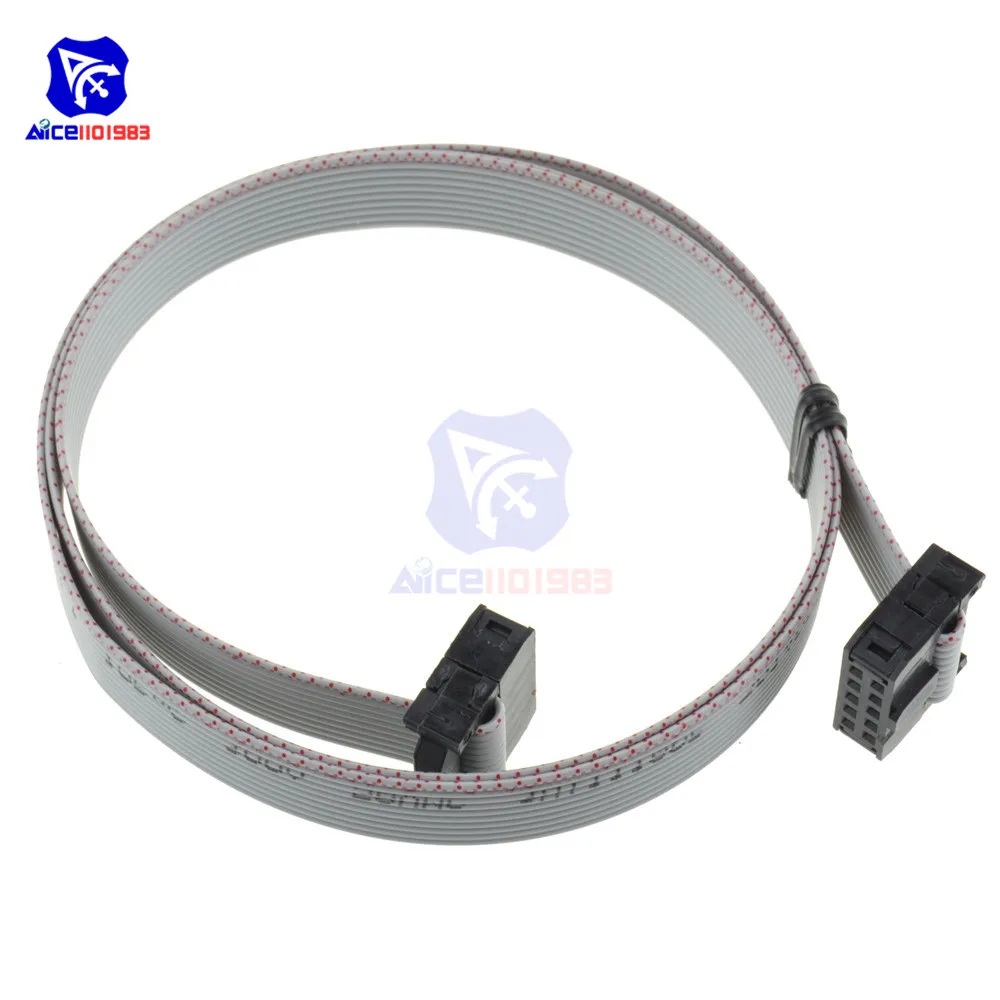Плоский кабель для передачи данных diymore 70 см 10 Pin USB ASP FAI JTAG AVR P IDC 2 54 мм| |