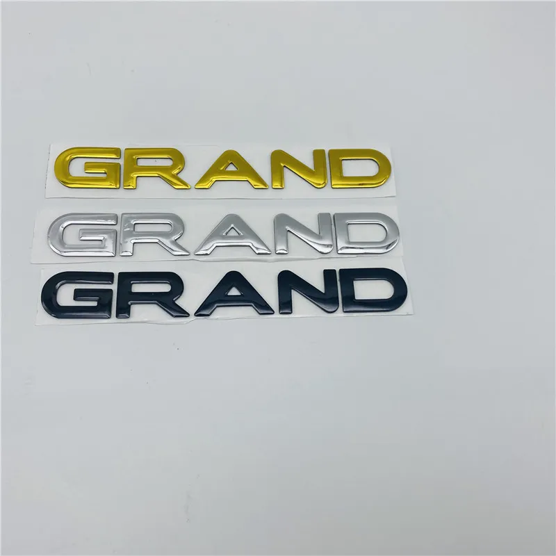 

Внешние автомобильные наклейки для Grand Cherokee, эмблема для боковых дверей и крыльев, значок с буквами, Автонаклейка «Grand»
