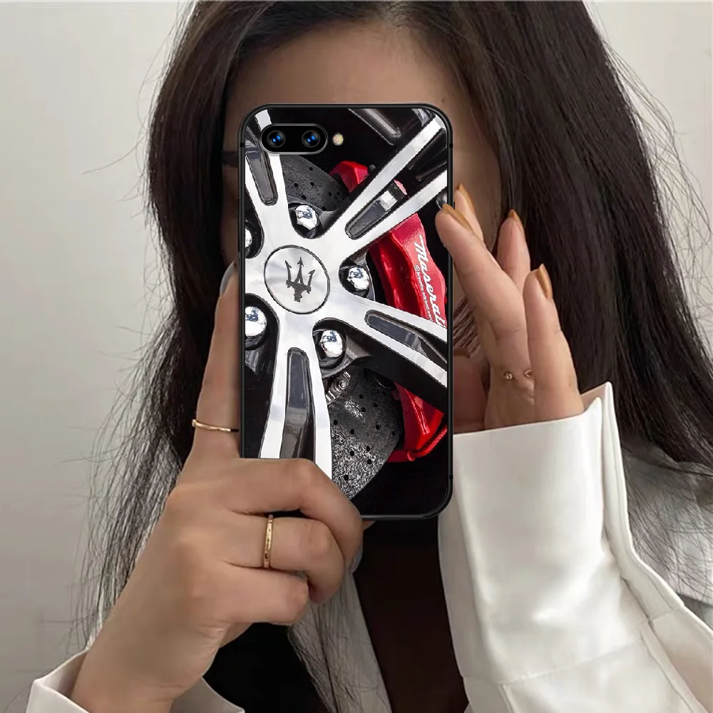 

M-Maserati Sport car brand Phone Case For HUAWEI Honor 7 8 A 9 X Mate 10 i 20 V 40 Pro Lite Y7 2019 black Bumper 3D Etui Soft