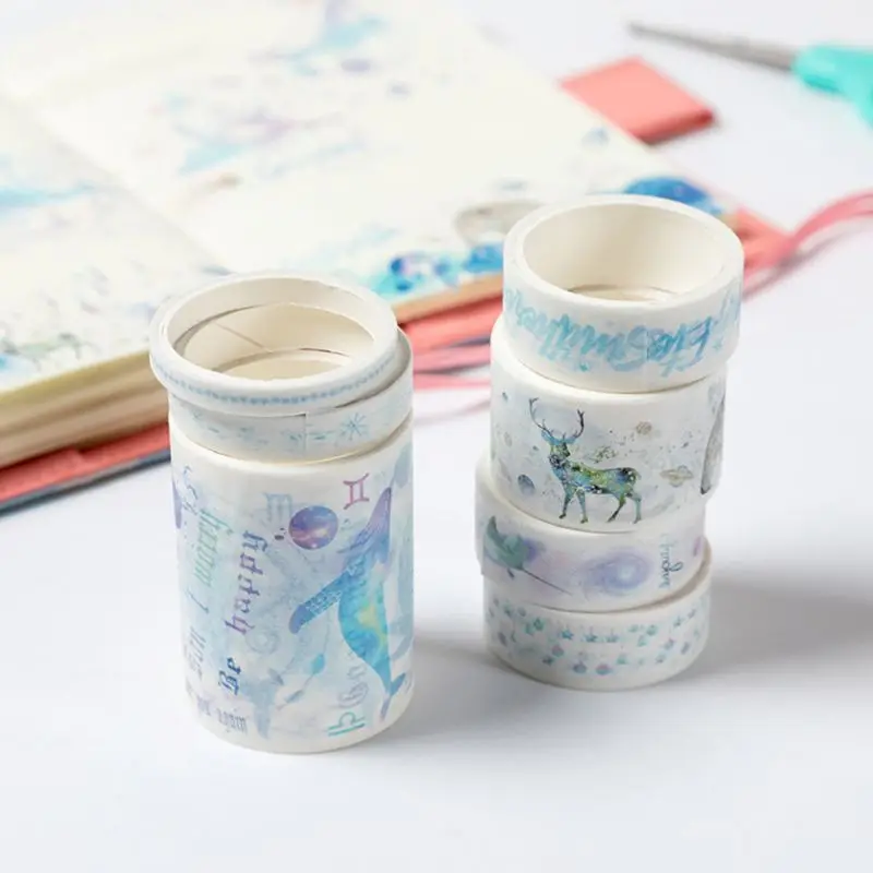 

7Pcs Romantic Sakura Ocean Star Washi Tape Adhesive Tape DIY Scrapbooking Sticker Label Masking Tapes