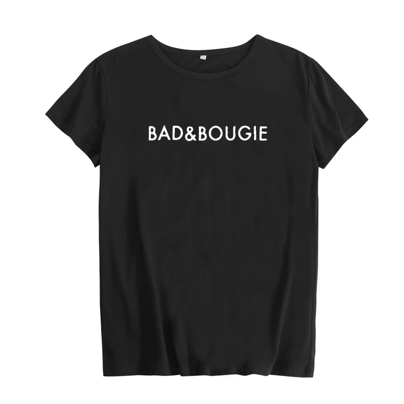 BAD & футболка bougie хипстерская одежда по аниме Harajuku женские топы забавная Футболка