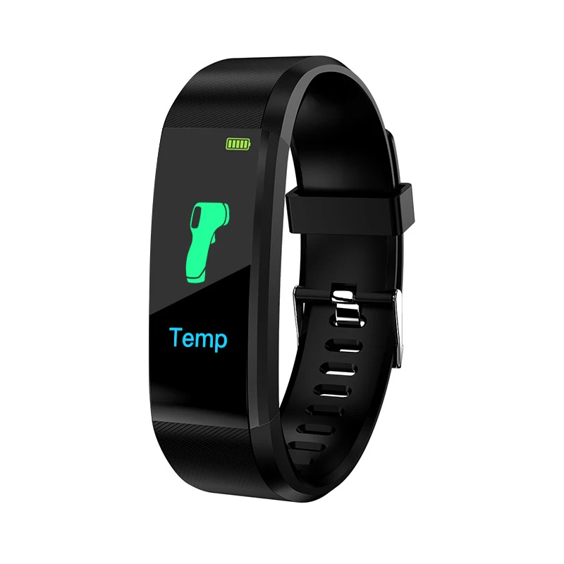 

Bluetooth-compatible Sport Smart Wristband New 115plus Smart Bracelet Color Display Heart Rate Blood Pressure Fitness Tracker
