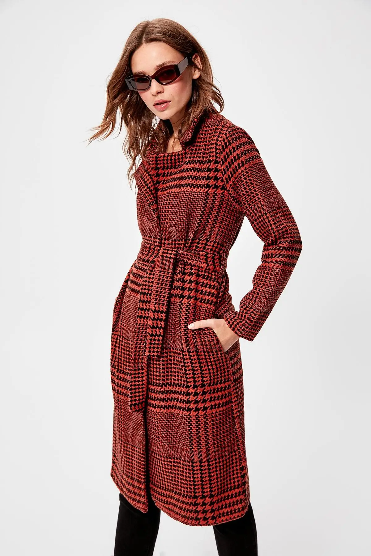 Трендовое пальто с принтом в виде корсета корсетом и корицей TWOAW20KB0133 | Женская