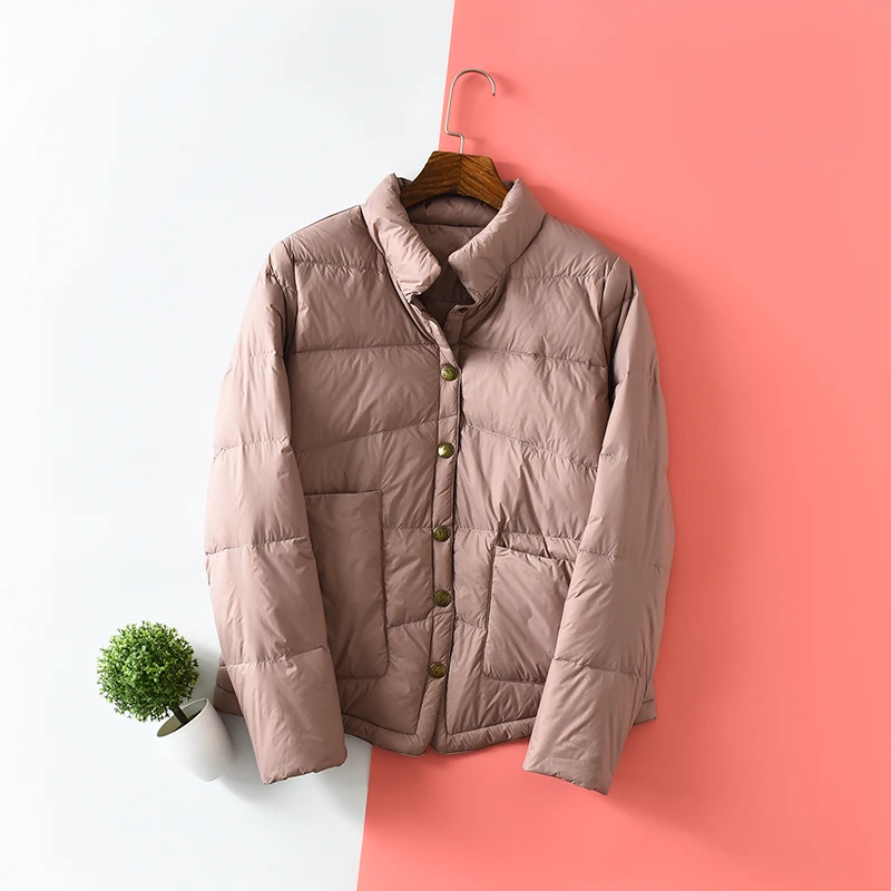 Fitaylor женский пуховик с воротником-стойкой ультра-светильник свободная парка на