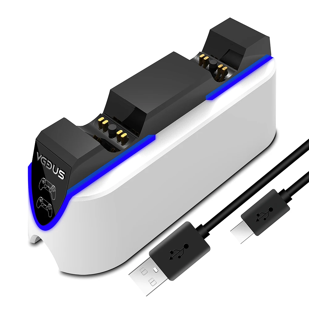 dual fast charger for ps5 wireless controller usb 3 1 type c charging cradle dock station for sony playstation5 joystick gamepad free global shipping