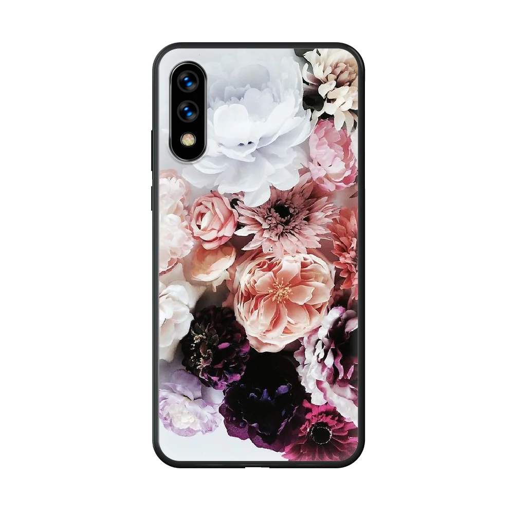 

Beautiful Rose Flower Phone Case hull For huawei honor 7 8 9 10 20 A S X Lite Pro black shell trend waterproof 3D bumper