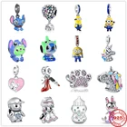 Женский браслет с бусинами в виде единорога, из серебра 925 пробы