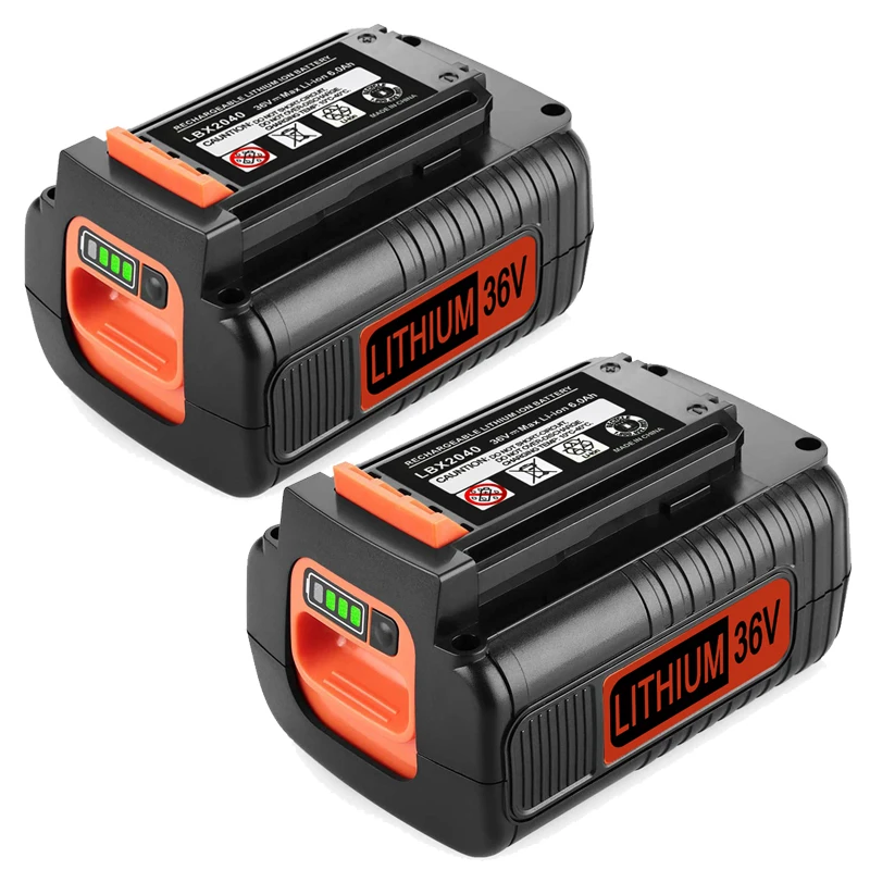 

36V 3.0Ah 4.0Ah Rechargeable Lithium Ion Battery Compatible with Black & Decker LBX2040 LBX36 LBXR36 LBXR2036 BL2036 40V Tools