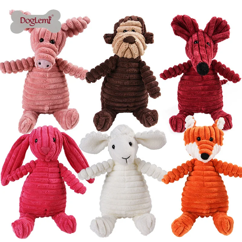 Милая маленькая собачка жевательная игрушка забавная Вельветовая