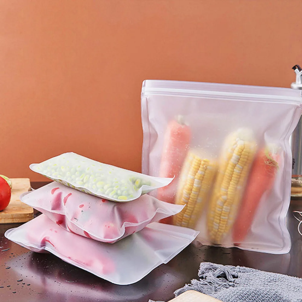 Reusable Ziplock Bag Silicone Food Storage Bag Leakproof Containers Fresh Bag Vegetable Fridge Organizer Bags bolsas ziploc