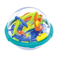 100 steps 12cm intellect 3d maze perplexus magnetic ball barriers marble puzzle amaze game iq balance educational toys for kids