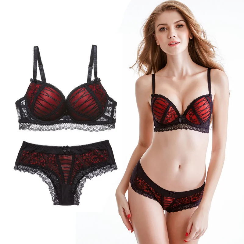 

Women's Bra Set Lace Gather Underwear Bra