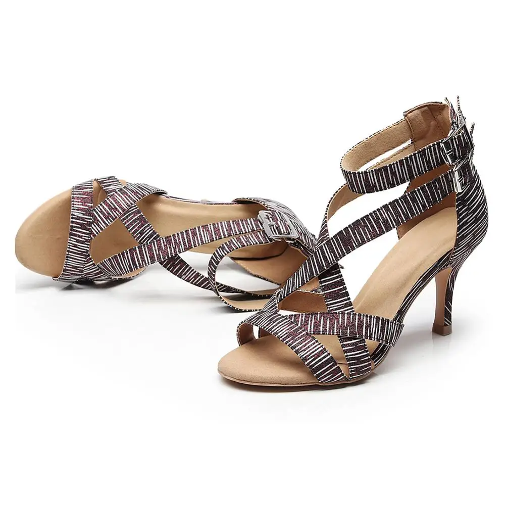 Женские вечерние танцевальные туфли DKZDYIM из искусственной кожи и сатина с мягкой