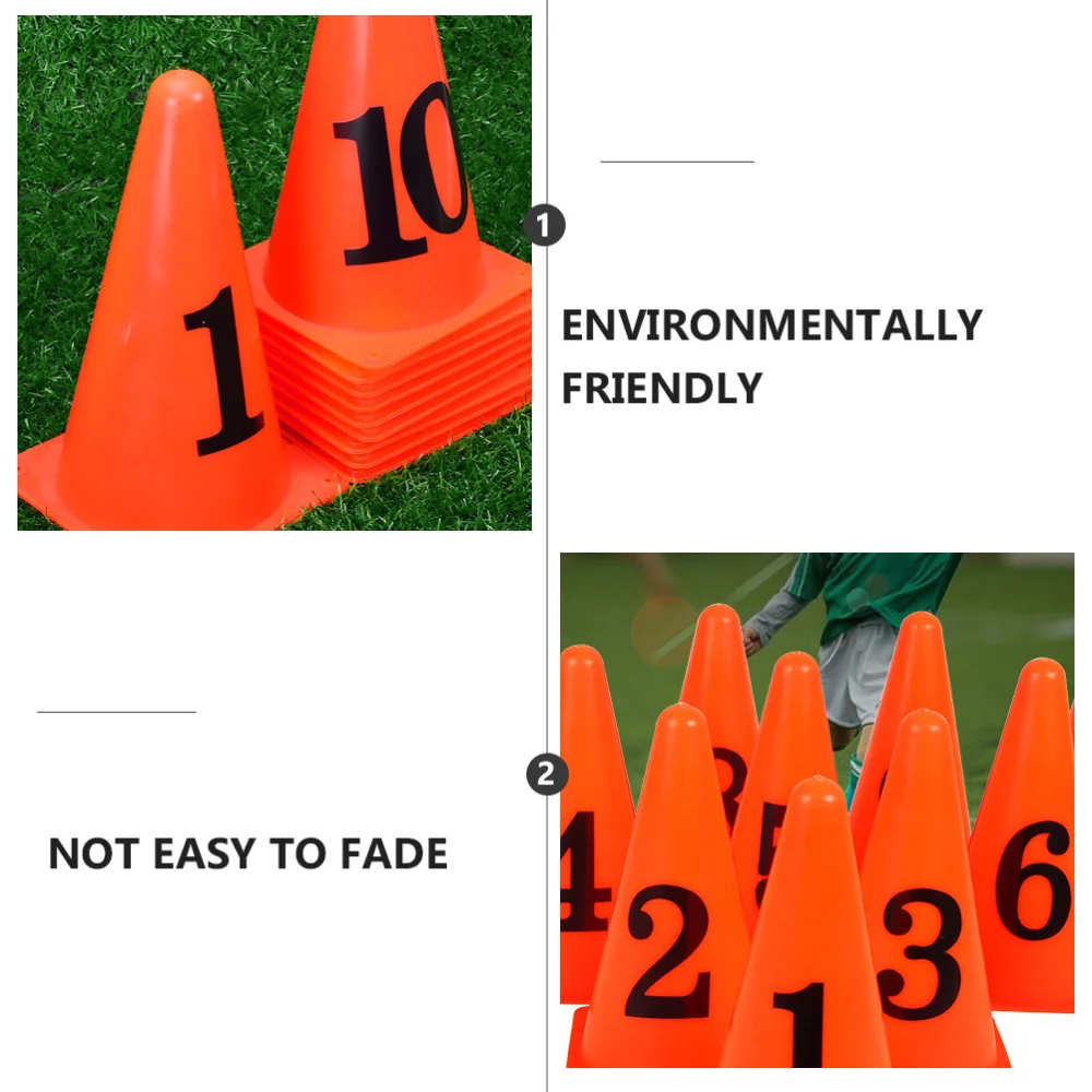 

10 Pcs Marker Cones Sign Durable Football Marker Obstacle