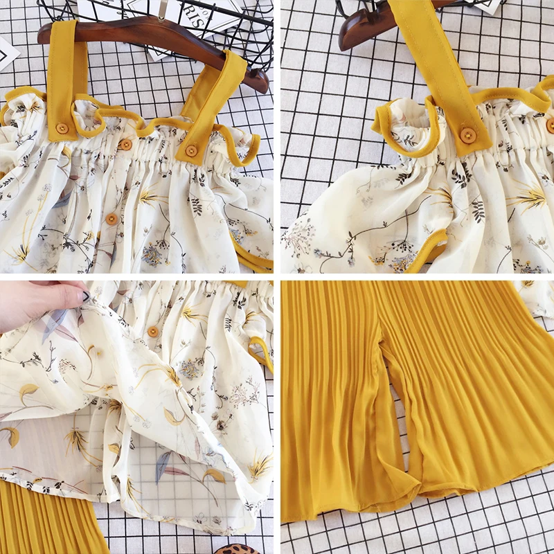 2020 комплект одежды для девочек детская одежда милое летнее платье на петельках с
