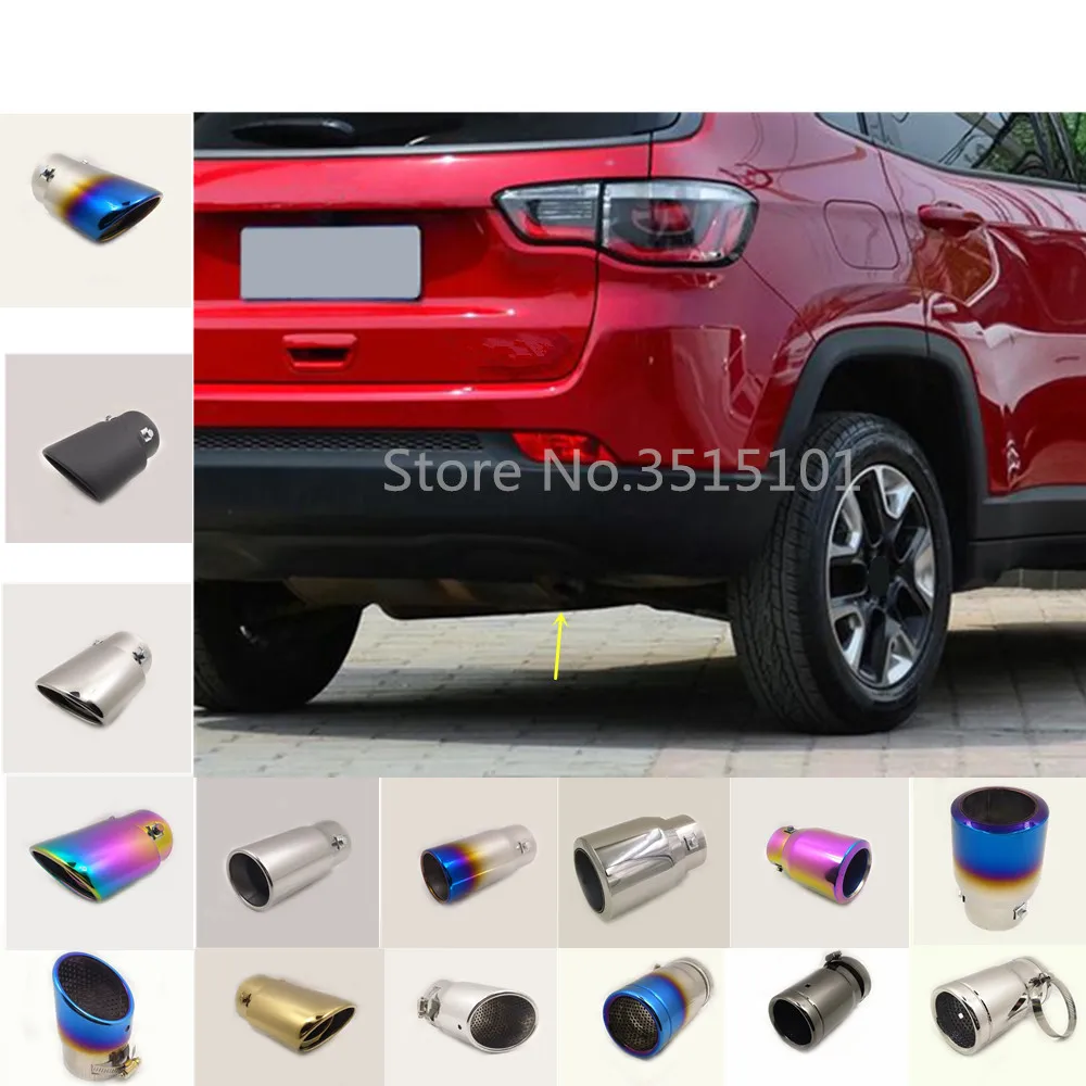 1 шт. выхлопная труба из нержавеющей стали для Jeep Compass 2017 2018 2019 2020|Хромирование| |