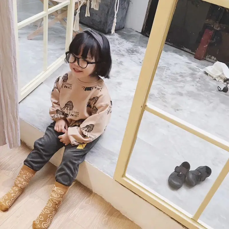 3 Цвета детские штаны с пандой и в винтажном стиле принтами Тотем до середины икры