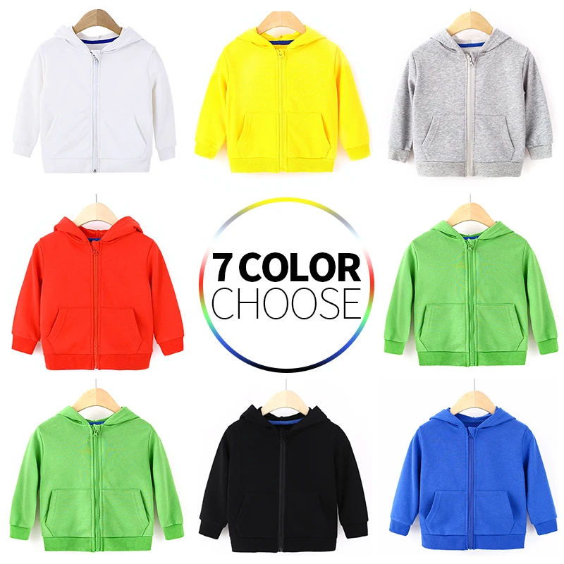 Детские толстовки с капюшоном для мальчиков и девочек топы на молнии малышей сезон весна осень Верхняя