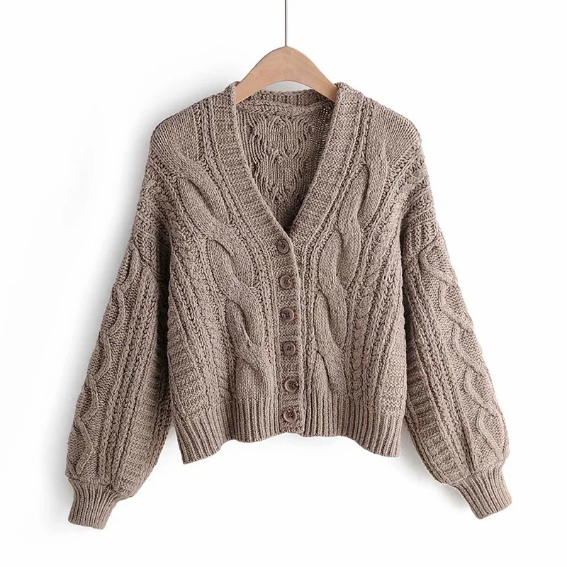 Ordifree Осень Зима Женский вязаный кардиган однобортный перекрестная вязка женский свитер кардиган джемпер