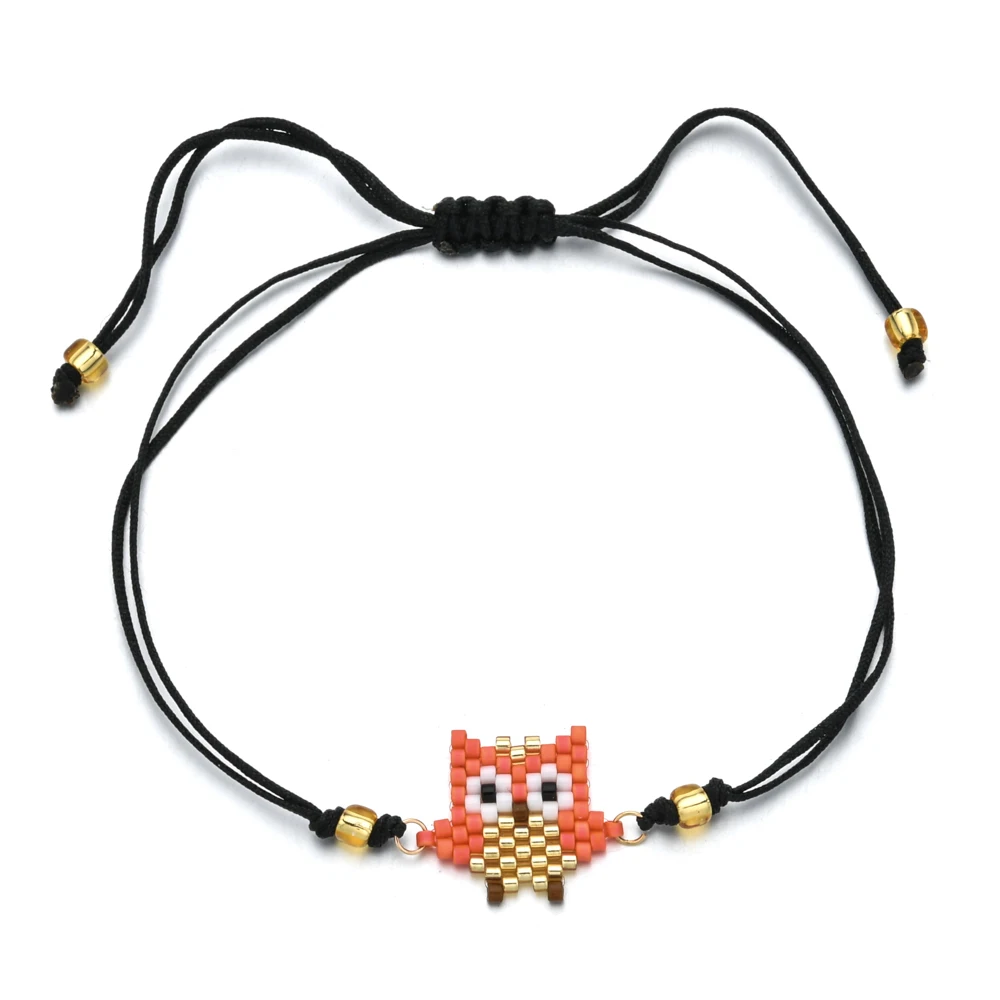 A13 Diy тканая веревка Miyuki браслет из бисера Boho Санта Клаус браслет с лосем простой ручной работы браслет дружбы для женщин Подарки - Окраска металла: A13