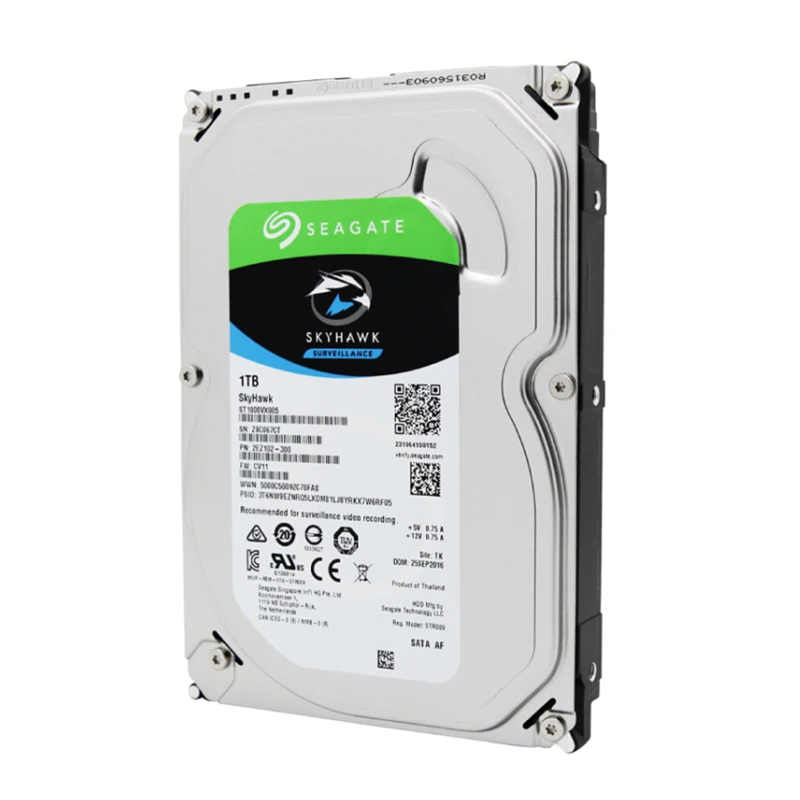 

3.5" Seagate Internal OEM HDD 1TB Skyhawk 5900RPM SATA 6Gb/s 64MB Cache ST1000VX005 for surveillance system