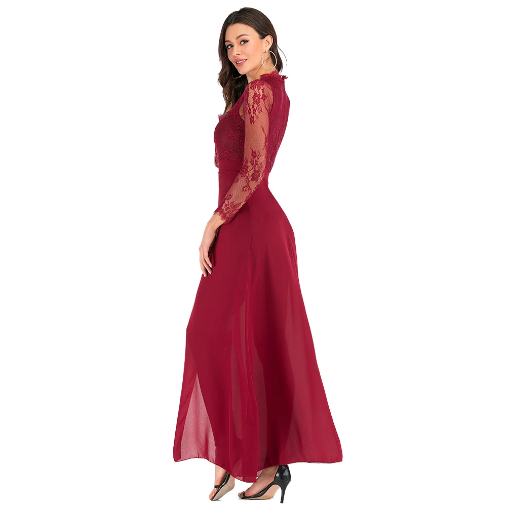 Женское элегантное платье для свадебной вечеринки сексуальное кружевное с